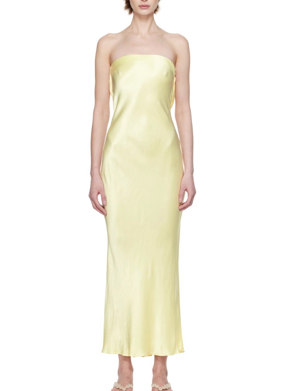 Bec & Bridge Yellow Moon Dance Strapless Maxi Dress